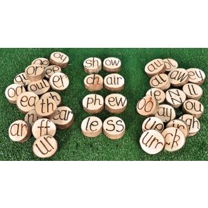 Digraphs/Trigraphs Wooden Discs - 37 Piece Set