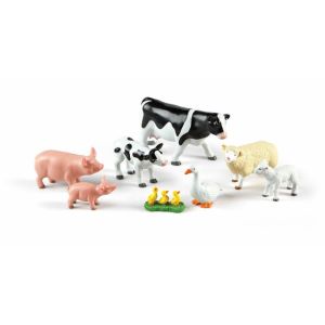 Jumbo Adult & Babies Farm Animals - Set of 8