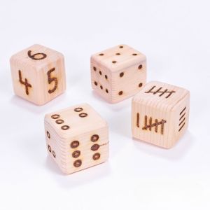 Wooden Subitising Dice - Set of 4