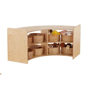 Rookie Large Curve Open Shelving Unit - (H)59.5cm