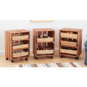 Mobile Crate Shelving Set - 3 Piece Set