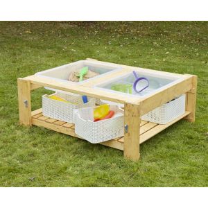 Double Messy Play Table With Trays
