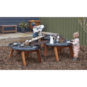  Tuff Spot Tray Friendly Wooden Table - Set of 3