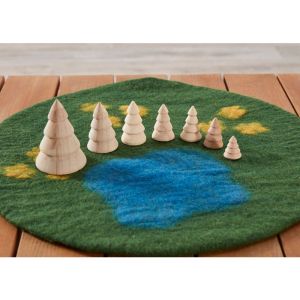 Wooden Trees - Set of 7