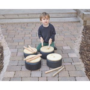 Large Upcycled Music Drum Kit - 16 Piece Set