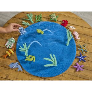 Coral Felt Mat and Loose Parts Set