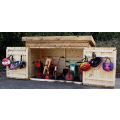Wooden Outdoor Bike Storage Shed - (W)166cm