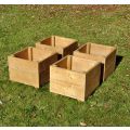 Small Square Planters - Pack of 4