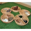 Wicker Fraction Baskets - Set of 5