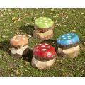 Colourful Mushroom Seats - Set of 4