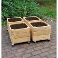 Mobile Square Planters - Set of 4