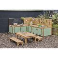 Country Green Corner Mud Kitchen - Worktop (H)48cm