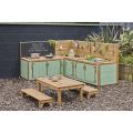 Country Green Corner Mud Kitchen - Worktop (H)65cm