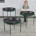Adjustable Height Metal Deep Spot Tray Stands - Set of 3