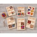 Small Wooden Sorting Trays - Set of 6
