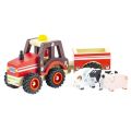 Wooden Tractor & Trailer