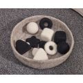 Black & White Chunky Felt Loose Parts - 12 Piece Set