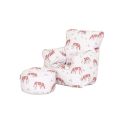 Farmhouse Beanbag Chair and Footstool - Cow Print