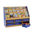 Milan Tiered Bookcase Blue - 6 Small Trays