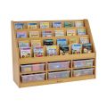 Milan Tiered Bookcase Beech - 6 Small Trays