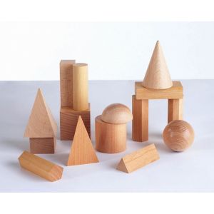 Wooden Geometric Solids (15Pk)