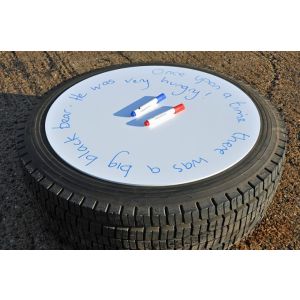 Lorry Tyre Writing Whiteboard Circle