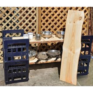 H Crates With Rustic Shelves