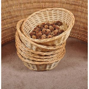 Wicker Round Baskets (6Pk)