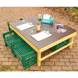 Windmill H Crate Chalk Table + H Crate Seats