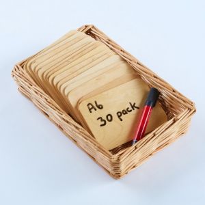 A6 Natural Wipe Boards (30Pk)