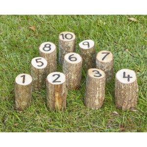 Wooden Number Skittles (10Pk)