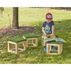 Simple Grass Cube Seats (4Pk)