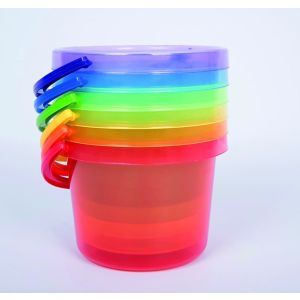 Translucent Colour Bucket Set (6Pk)