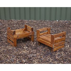 Wooden H Crates (4Pk)