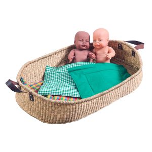 Sea Grass Tray and Baby Basket