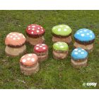 Medium Mushroom Painted (4Pk)