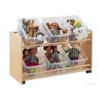 Rookie Range Open Mobile Basket Shelf (With Clear Boxes)