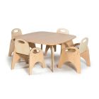 Coco Large Table And Chairs Set (5Pk)