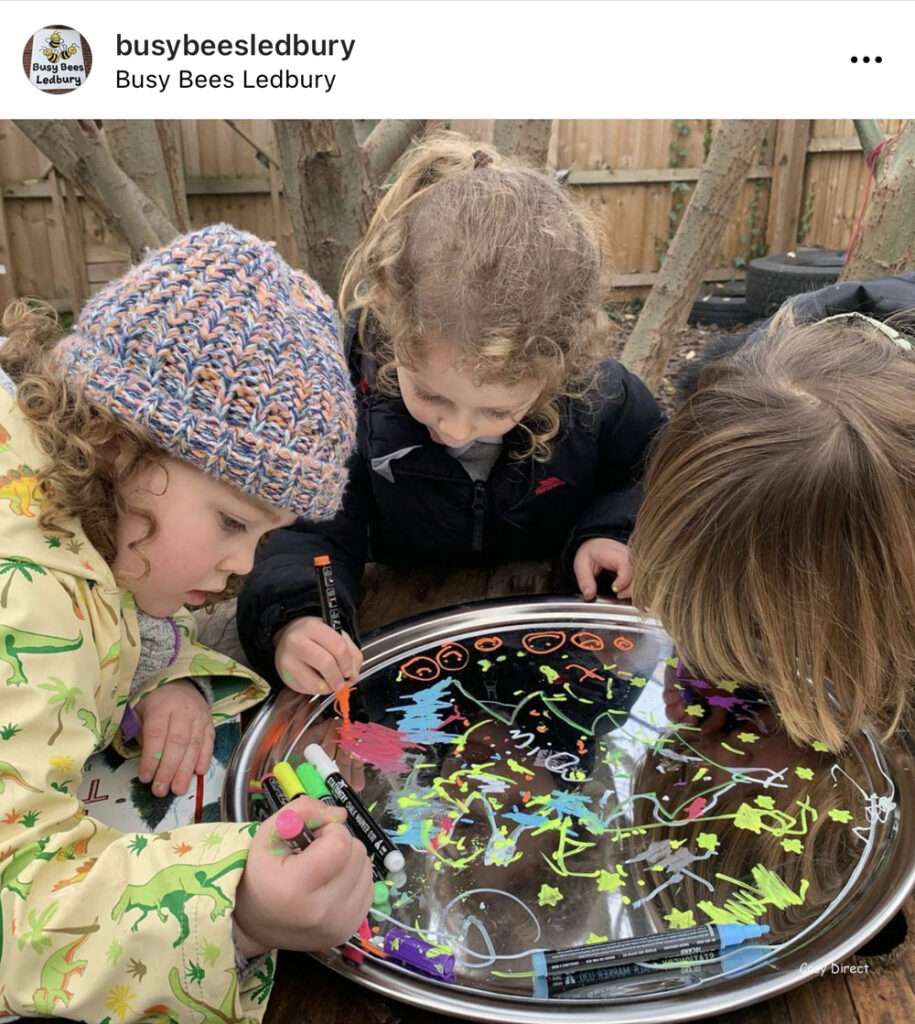 mirror tray play ideas