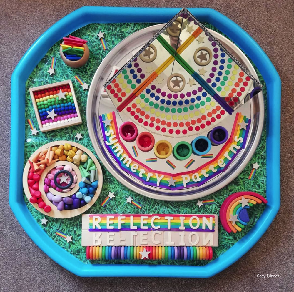 mirror tray play ideas