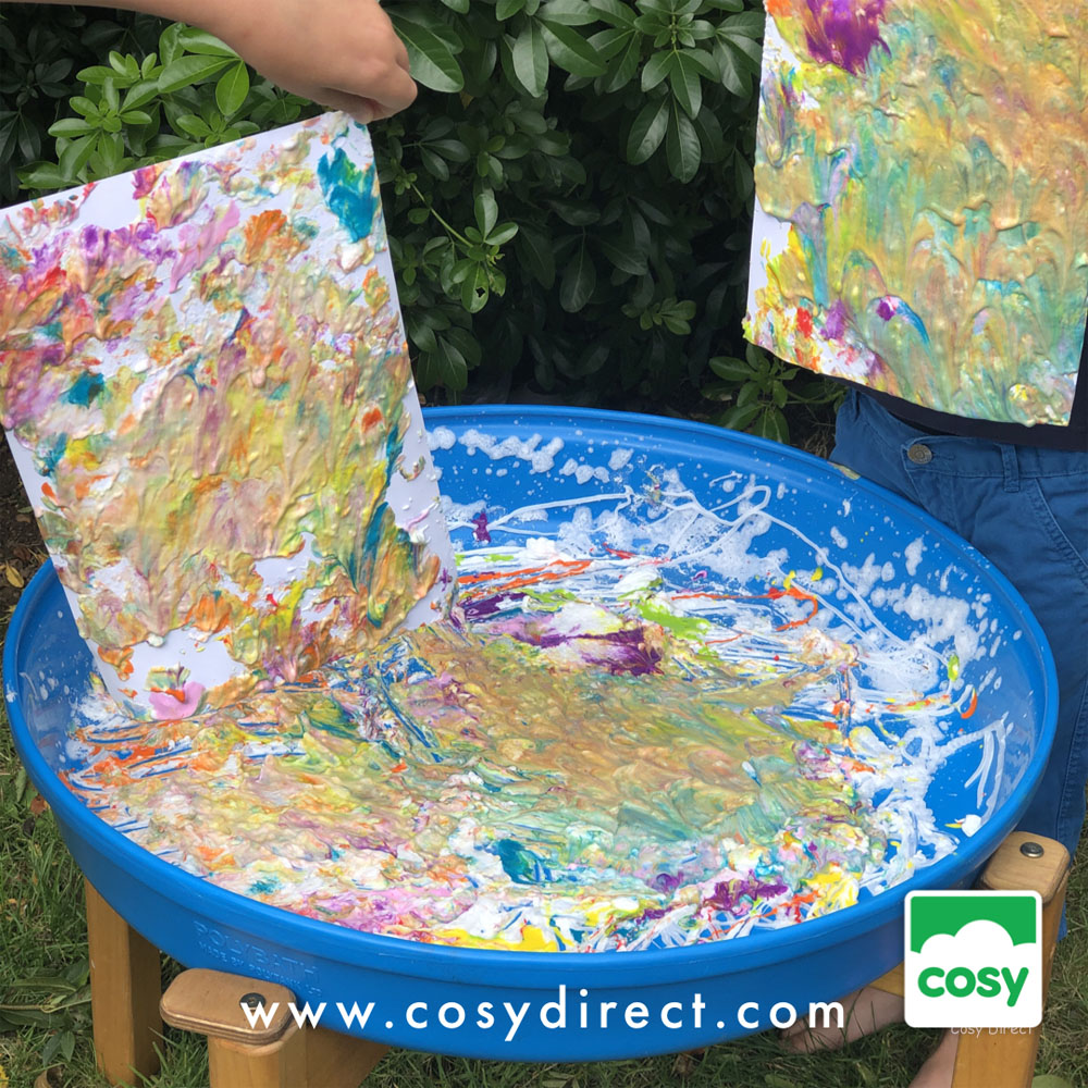 tray play ideas - mark making messy play