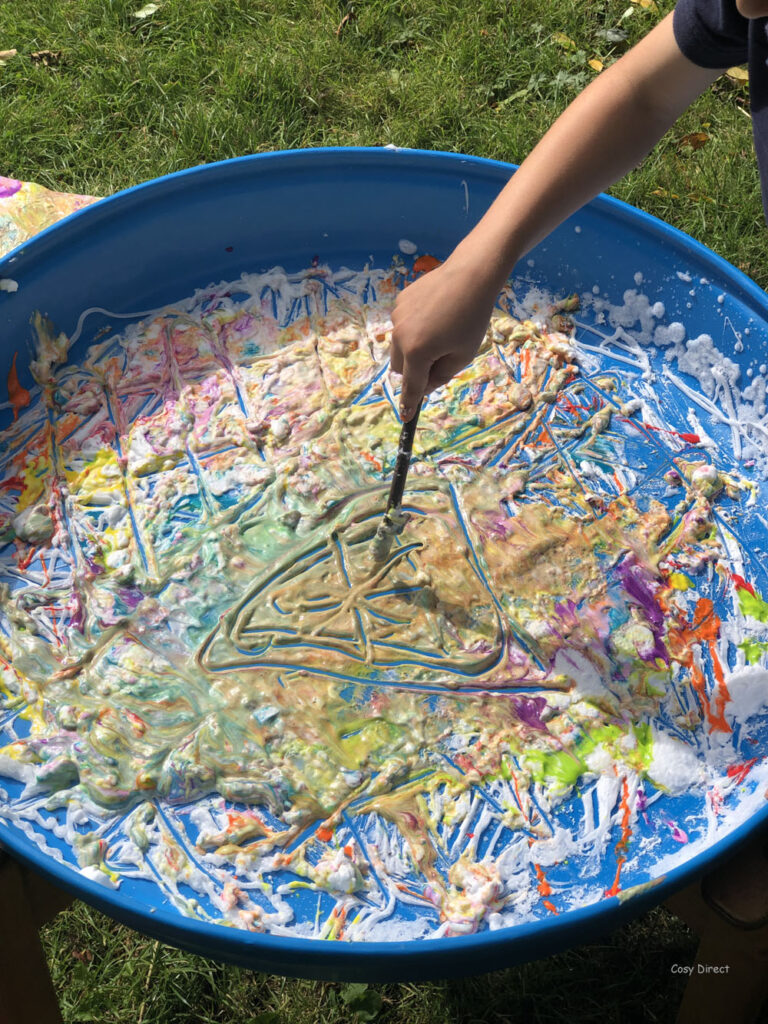 tray play ideas - mark making messy play