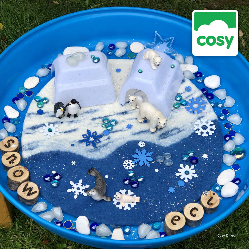 tray play - winter
