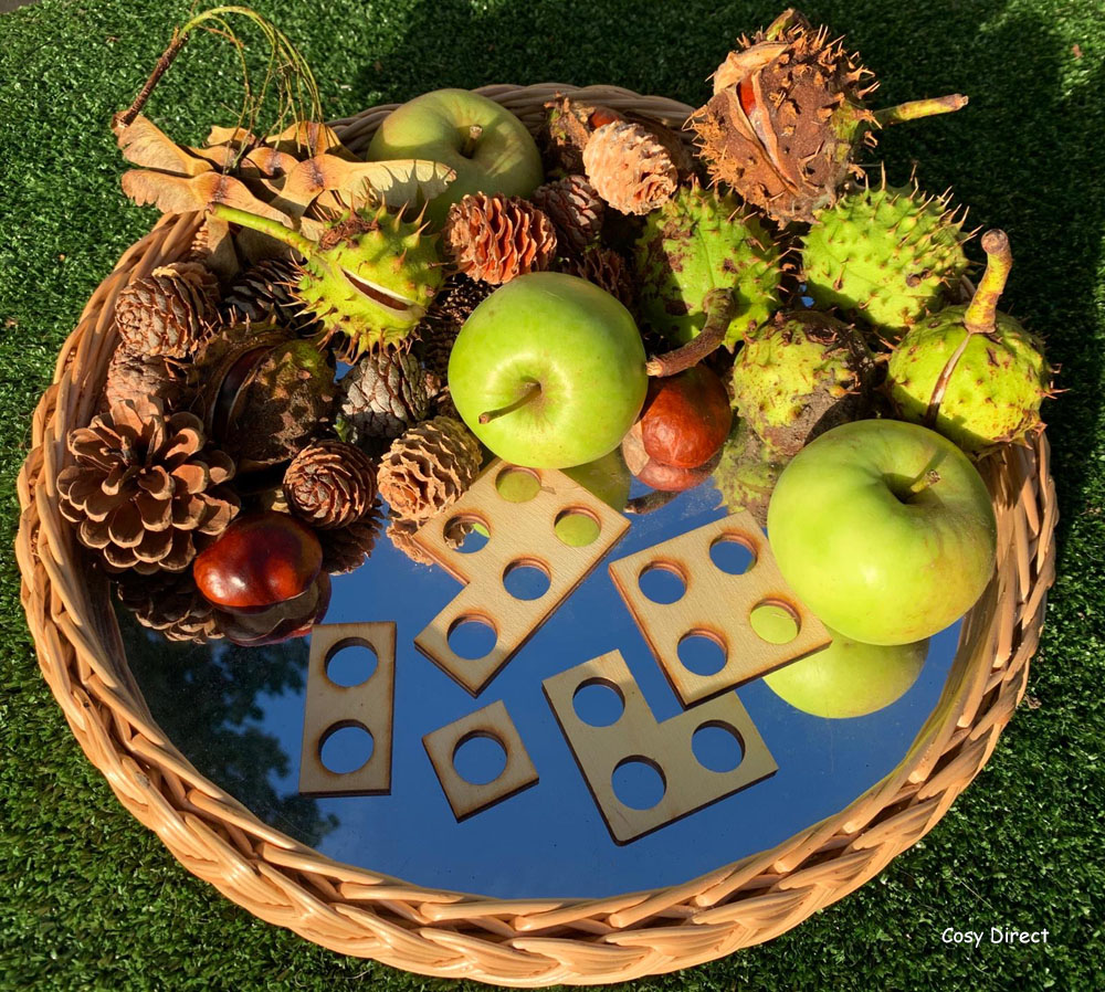 wicker mirror circle tray play ideas