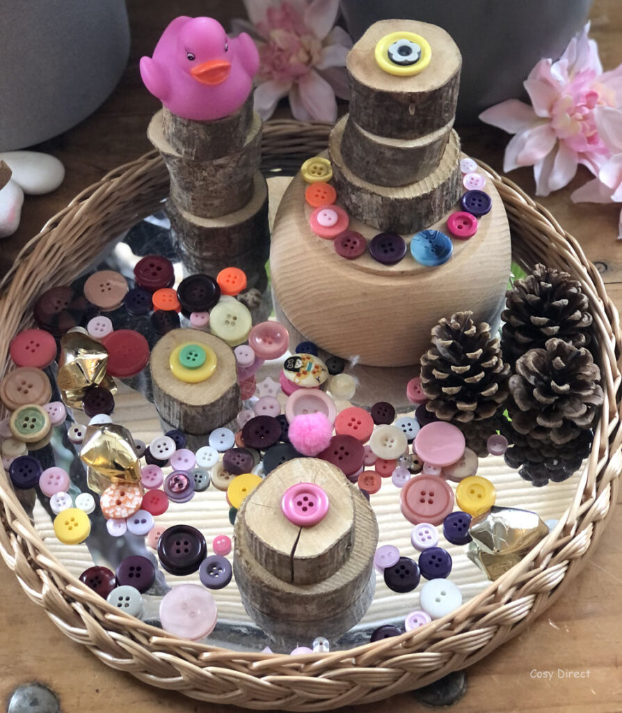 wicker mirror circle loose parts