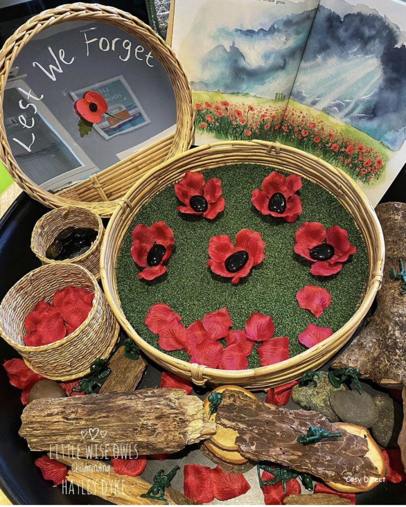 wicker mirror circle tray play ideas