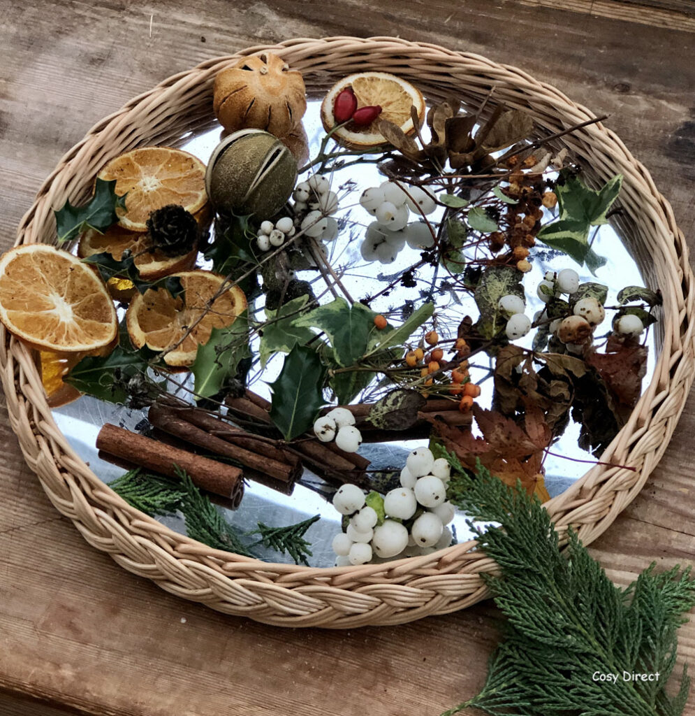 wicker mirror circle tray play ideas