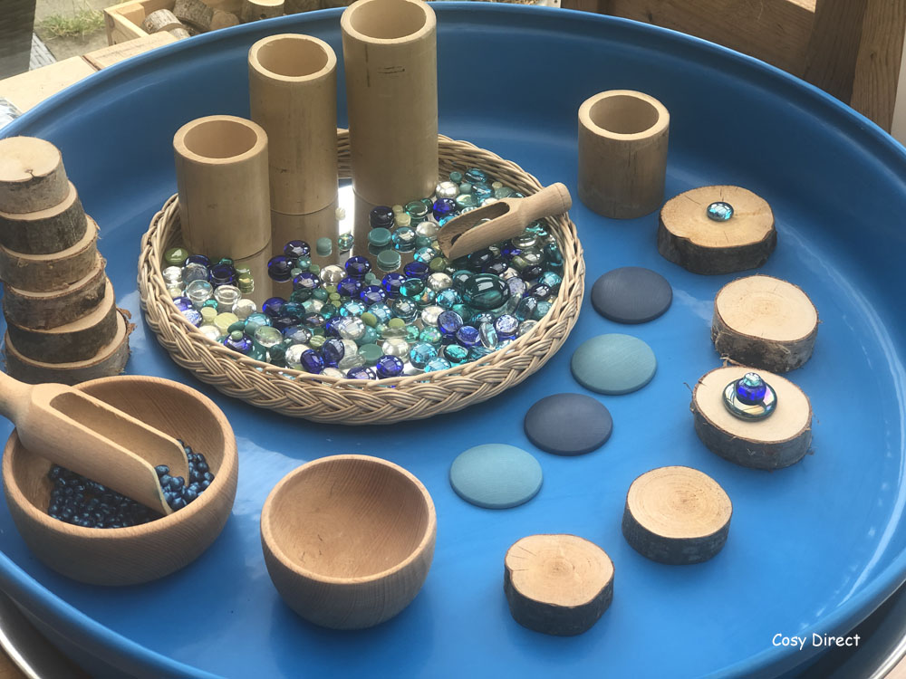 wicker mirror circle tray play ideas