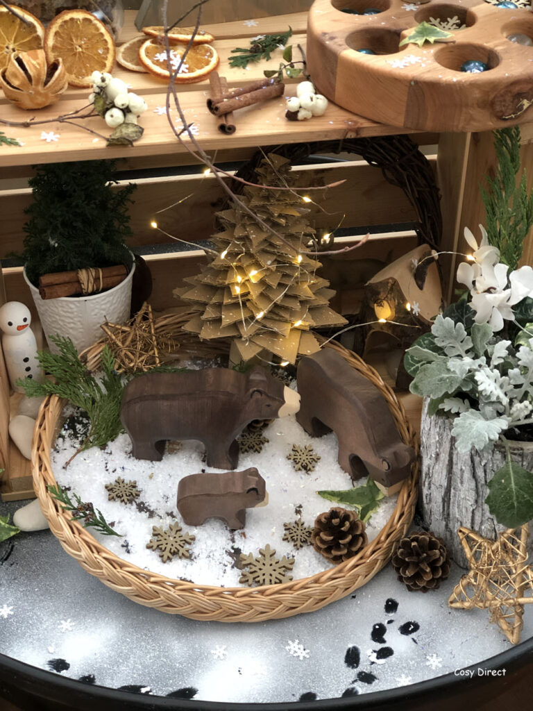 wicker mirror circle tray play ideas