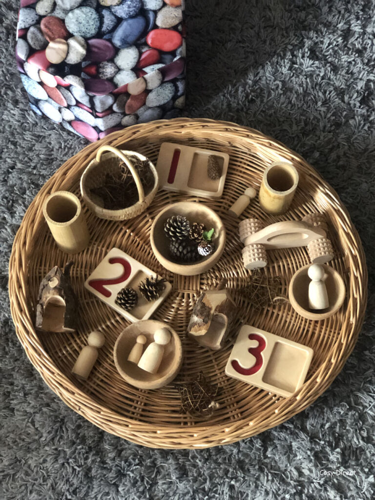 Wicker Tray Play - naturals - heuristic play